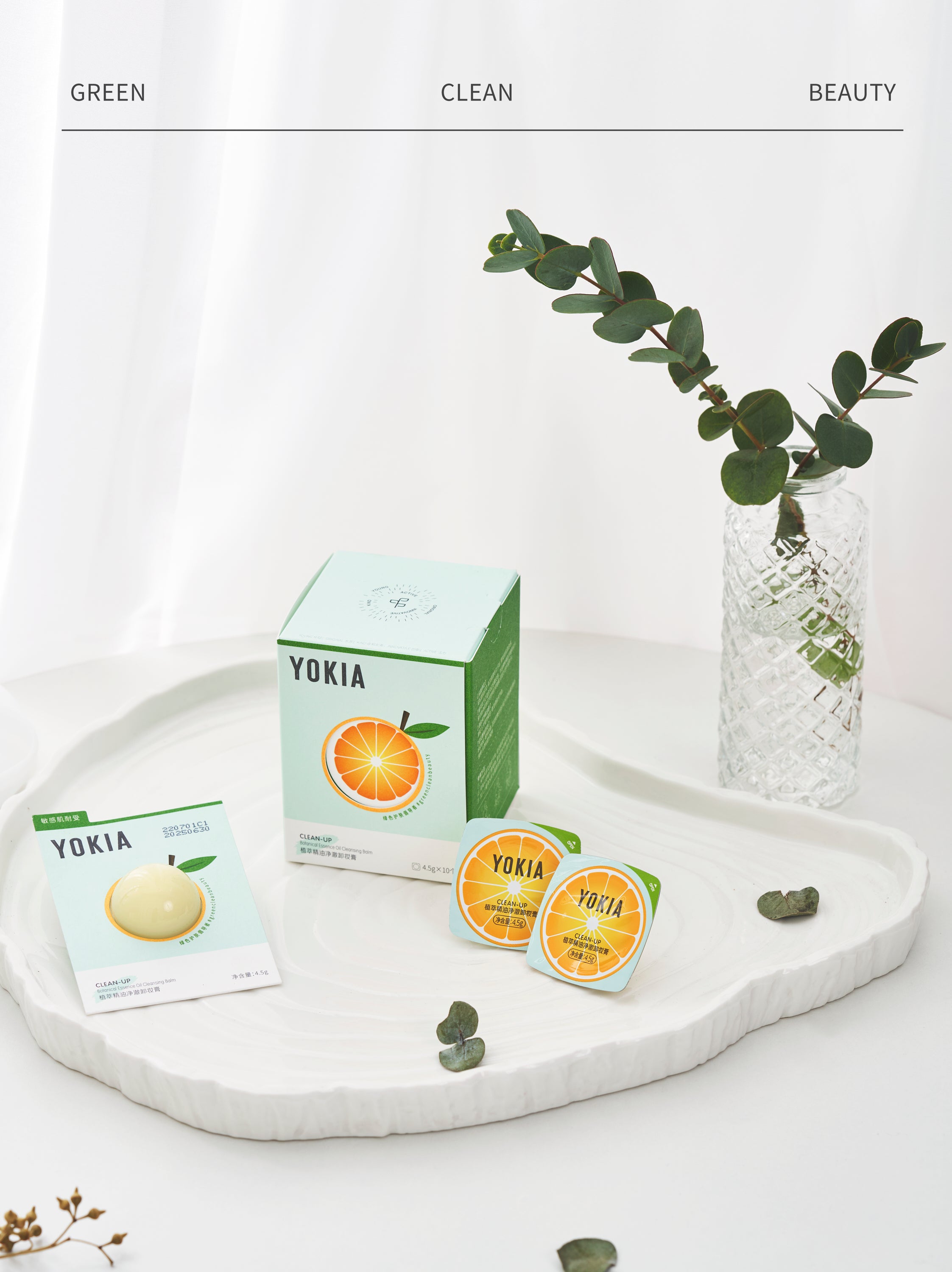 YOKIA Deep Purifying Cleansing Balm Pods - Plant-Based Essential Oil Formula (10-Pack)